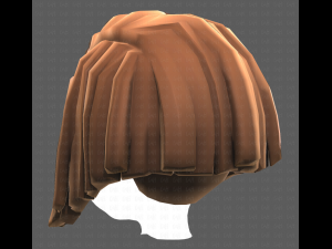 Base Hair for girl V33 3D Model