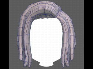 Base Hair for girl V33 3D Model