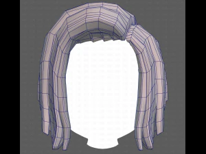 Base Hair for girl V33 3D Model
