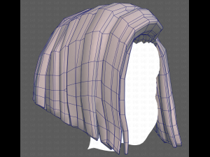 Base Hair for girl V33 3D Model