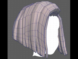 Base Hair for girl V33 3D Model