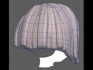 Base Hair for girl V33 3D Model
