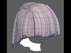 Base Hair for girl V33 3D Model