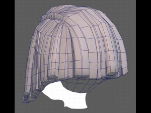 Base Hair for girl V33 3D Model