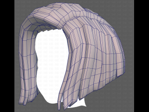 Base Hair for girl V33 3D Model