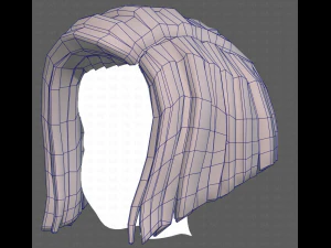 Base Hair for girl V33 3D Model