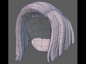 Base Hair for girl V33 3D Model
