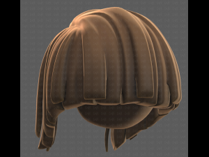 Base Hair for girl V33 3D Model