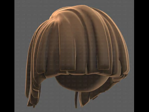 Base Hair for girl V33 3D Model