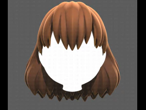 Base Hair for girl V34 3D Model