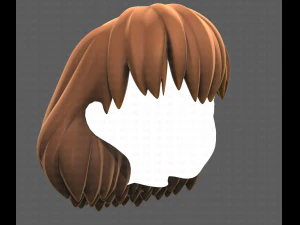 Base Hair for girl V34 3D Model