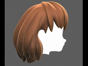 Base Hair for girl V34 3D Model