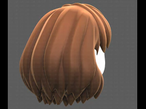 Base Hair for girl V34 3D Model