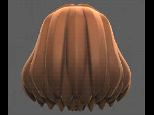 Base Hair for girl V34 3D Model