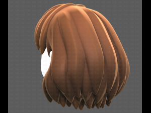 Base Hair for girl V34 3D मॉडल