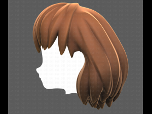 Base Hair for girl V34 3D मॉडल