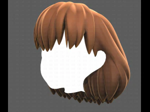 Base Hair for girl V34 3D Model