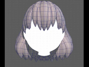 Base Hair for girl V34 3D Model