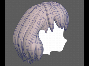 Base Hair for girl V34 3D मॉडल