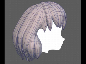 Base Hair for girl V34 3D Model