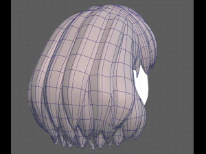 Base Hair for girl V34 3D Model