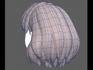 Base Hair for girl V34 3D Model
