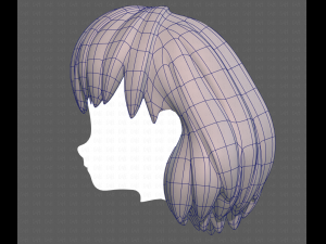Base Hair for girl V34 3D मॉडल