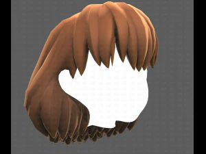 Base Hair for girl V34 3D Model