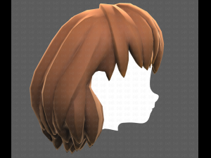 Base Hair for girl V34 3D मॉडल