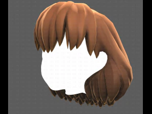Base Hair for girl V34 3D Model
