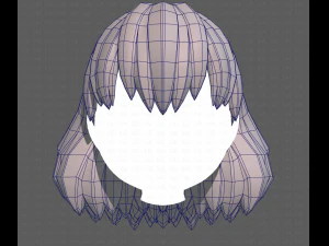 Base Hair for girl V34 3D Model