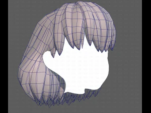 Base Hair for girl V34 3D Model