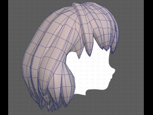 Base Hair for girl V34 3D मॉडल