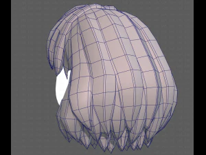 Base Hair for girl V34 3D Model