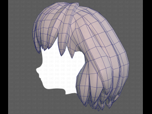 Base Hair for girl V34 3D मॉडल