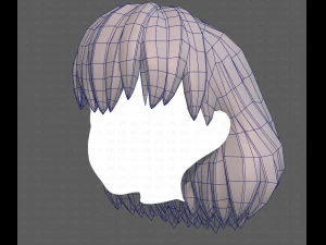Base Hair for girl V34 3D Model
