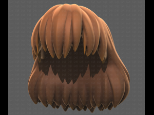 Base Hair for girl V34 3D मॉडल