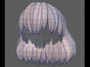 Base Hair for girl V34 3D Model