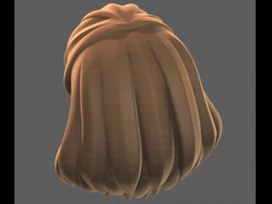 Base Hair for girl V34 3D Model
