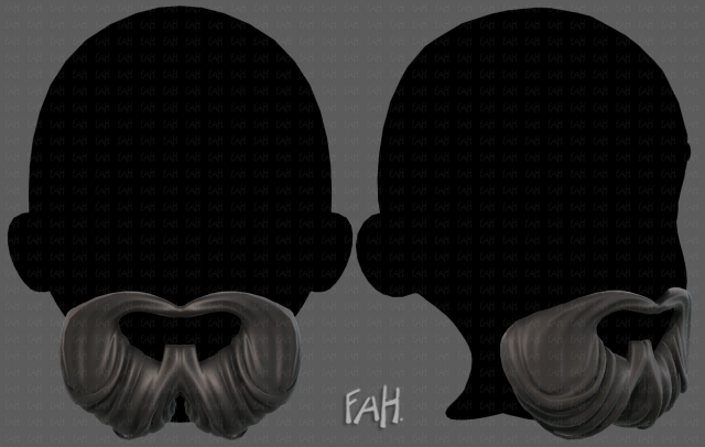 Beard V27 3D Model .c4d .max .obj .3ds .fbx .stl .blend 