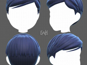 Rambut Dasar untuk Anak Laki-Laki V33 Model 3D