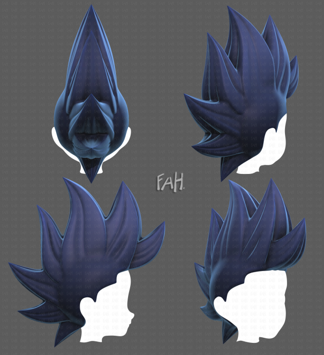 Base Hair for Boy V34 3D Model .c4d .max .obj .3ds .fbx .stl .blend 