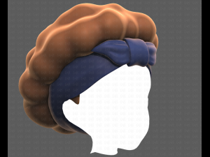 Base Hair for girl V35 Modelo 3D