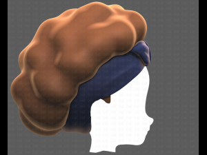 Base Hair for girl V35 Modelo 3D