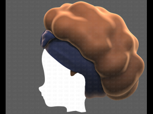 Base Hair for girl V35 Modelo 3D