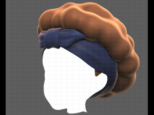Base Hair for girl V35 Modelo 3D