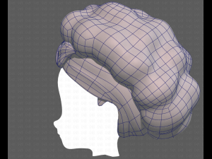 Base Hair for girl V35 Modelo 3D