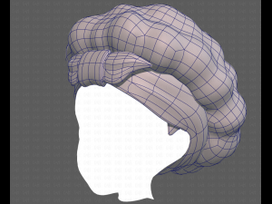 Base Hair for girl V35 Modelo 3D