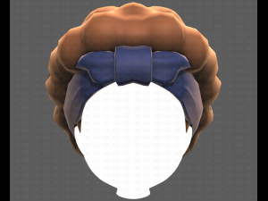 Base Hair for girl V35 Modelo 3D