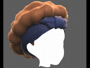 Base Hair for girl V35 Modelo 3D